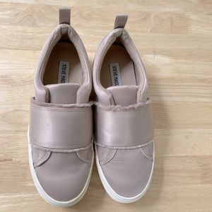 Steve Madden Patton Slip Satin Lavender Sneakers Size 7.5